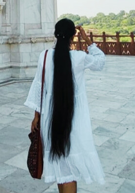 Woman with long hair